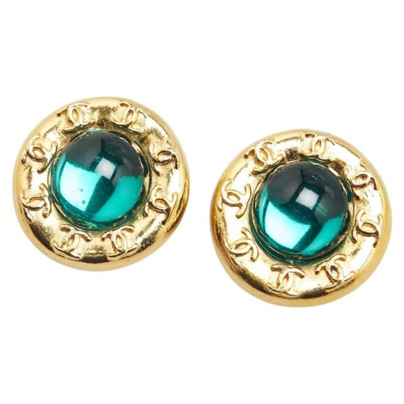 CHANEL Gold Coco Mark Earrings - Picture 1 of 5